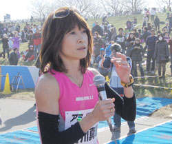 スタート間近。気合が入ります。 スタート直前の谷川真理さん