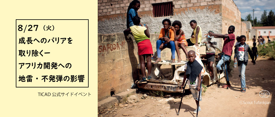 8月27日 18時から19時半 成長へのバリアを取り除くーアフリカ開発への地雷・不発弾の影響