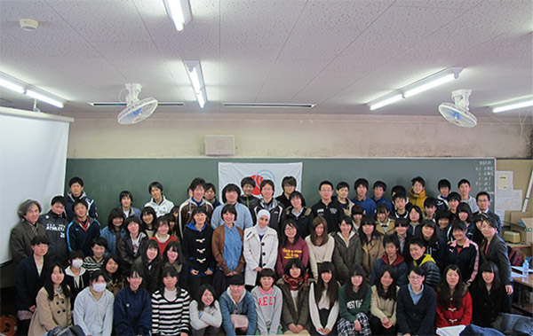 長野県諏訪清陵高等学校の皆さんとムナさん