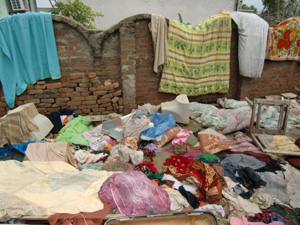 家財道具もすべて水に浸かってしまった 水に浸かってしまった家財道具