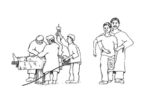 村人と病院の連携プレーで傷を最小限に食い止める 手術を行い被害者も元気になりました