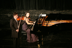 素晴らしい演奏でした バイオリニストのジョージ・マキシムさんと小川真弓さん(ピアノ)