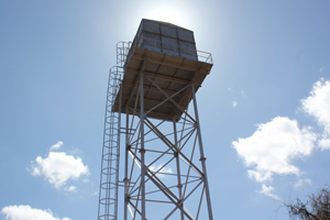 完成した給水塔